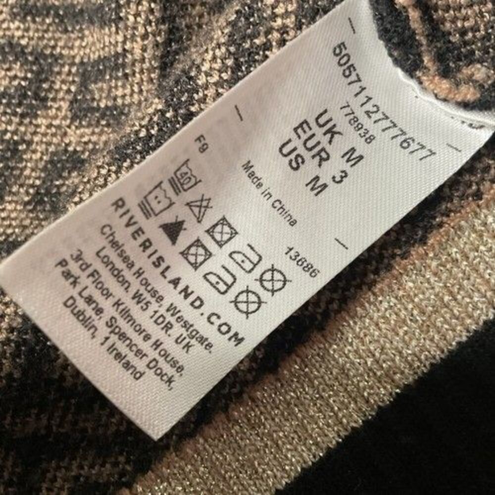 River Island Geo Pattern Open Front Cardigan Wome… - image 3